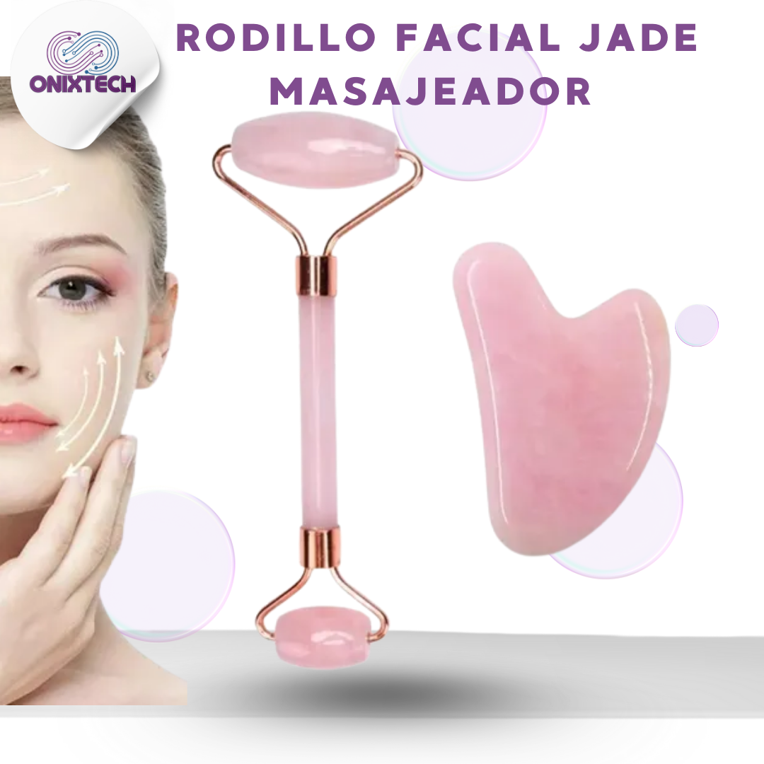 Miniatura 2 de RODILLO FACIAL JADE MASAJEADOR